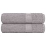 Toallas de baño FROGN 2 uds gris 100x150 cm 360 g/m² en Toallas | Comprar online en Foru.es
