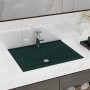 Lavabo de lujo con grifo cerámica verde oscuro 60x46 cm de vidaXL, Lavabos - Ref: Foro24-147025, Precio: 96,99 €, Descuento: %