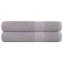 Toallas FROGN 2 uds gris 100x200 cm 360 g/m² en Toallas | Comprar online en Foru.es