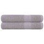 Toallas FROGN 2 uds gris 100x200 cm 360 g/m² en Toallas | Comprar online en Foru.es