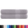 Toallas FROGN 2 uds gris 100x200 cm 360 g/m² en Toallas | Comprar online en Foru.es