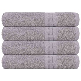 Toallas FROGN 4 uds gris 100x200 cm 360 g/m² en Toallas | Comprar online en Foru.es