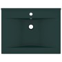 Lavabo de lujo con grifo cerámica verde oscuro 60x46 cm de vidaXL, Lavabos - Ref: Foro24-147025, Precio: 96,99 €, Descuento: %
