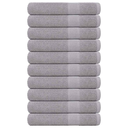 Toallas FROGN 10 uds gris 100x200 cm 360 g/m² en Toallas | Comprar online en Foru.es