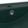 Lavabo de lujo con grifo cerámica verde oscuro 60x46 cm de vidaXL, Lavabos - Ref: Foro24-147025, Precio: 96,99 €, Descuento: %