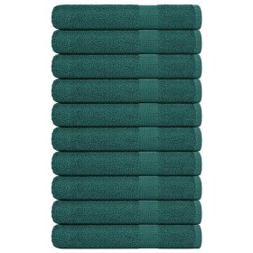 Toallas de sauna FROGN 10 uds verde 80x200 cm 360 g/m² en Toallas | Comprar online en Foru.es