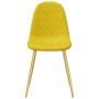 Sillas de comedor 6 uds terciopelo amarillo mostaza en Sillas de comedor | Comprar online en Foru.es