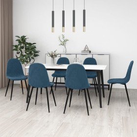 Sillas de comedor 6 unidades terciopelo azul en Sillas de comedor | Comprar online en Foru.es