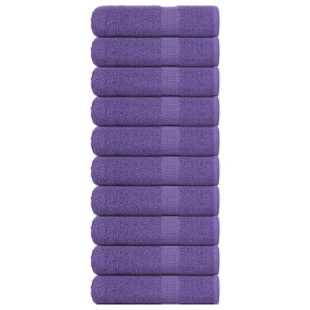 Toallas de baño FROGN 10 uds morado 100x150 cm 360 g/m² en Toallas | Comprar online en Foru.es