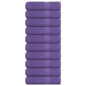Toallas de baño FROGN 10 uds morado 100x150 cm 360 g/m² en Toallas | Comprar online en Foru.es
