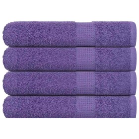 Toallas de sauna FROGN 4 uds morado 80x200 cm 360 g/m² en Toallas | Comprar online en Foru.es