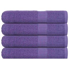 Toallas de sauna FROGN 4 uds morado 80x200 cm 360 g/m² en Toallas | Comprar online en Foru.es