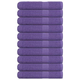 Toallas de sauna FROGN 10 uds morado 80x200 cm 360 g/m² en Toallas | Comprar online en Foru.es