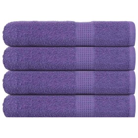 Toallas FROGN 4 uds morado 100x200 cm 360 g/m² en Toallas | Comprar online en Foru.es