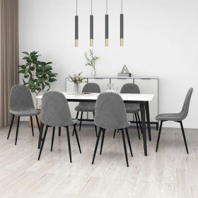 Sillas de comedor giratorias 6 uds terciopelo gris claro en Sillas de comedor | Comprar online en Foru.es