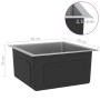 Fregadero de cocina hecho a mano acero inoxidable de vidaXL, Fregaderos - Ref: Foro24-51500, Precio: 109,72 €, Descuento: %