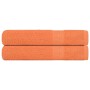Toallas de sauna FROGN 2 uds naranja 80x200 cm 360 g/m² en Toallas | Comprar online en Foru.es