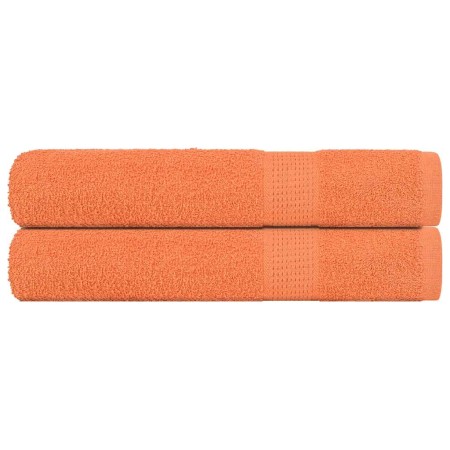 Toallas de sauna FROGN 2 uds naranja 80x200 cm 360 g/m² en Toallas | Comprar online en Foru.es