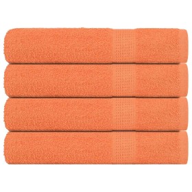 Toallas de sauna FROGN 4 uds naranja 80x200 cm 360 g/m² en Toallas | Comprar online en Foru.es