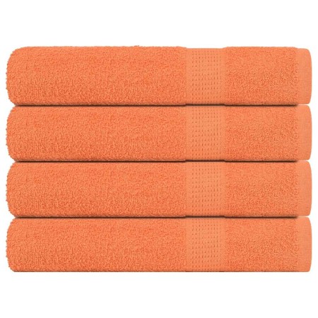 Toallas de sauna FROGN 4 uds naranja 80x200 cm 360 g/m² en Toallas | Comprar online en Foru.es