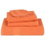 Toallas de sauna FROGN 4 uds naranja 80x200 cm 360 g/m² en Toallas | Comprar online en Foru.es