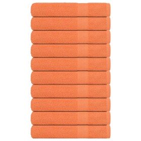 Toallas de sauna FROGN 10 uds naranja 80x200 cm 360 g/m² en Toallas | Comprar online en Foru.es
