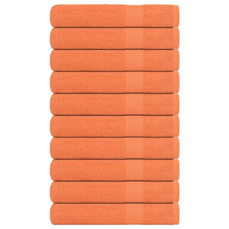 Toallas de sauna FROGN 10 uds naranja 80x200 cm 360 g/m² en Toallas | Comprar online en Foru.es