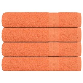 Toallas FROGN 4 uds naranja 100x200 cm 360 g/m² en Toallas | Comprar online en Foru.es
