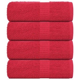 Toallas de baño FROGN 4 uds rojo 30x30 cm 360 g/m² en Toallas | Comprar online en Foru.es