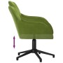 Silla de oficina giratoria de terciopelo verde claro de vidaXL, Sillas de oficina - Ref: Foro24-344859, Precio: 93,57 €, Desc...