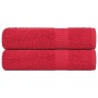 Toallas de ducha FROGN 2 uds rojo 70x140 cm 360 g/m² en Toallas | Comprar online en Foru.es