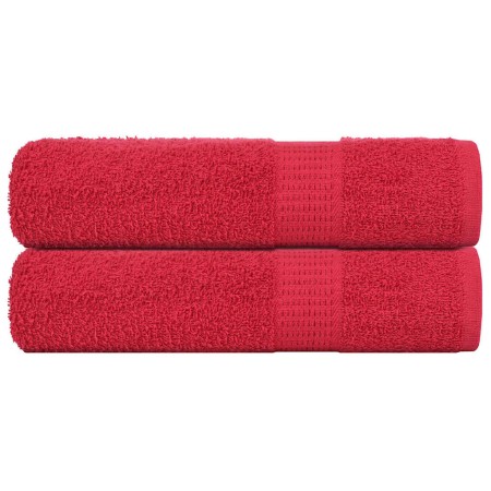 Toallas de ducha FROGN 2 uds rojo 70x140 cm 360 g/m² en Toallas | Comprar online en Foru.es