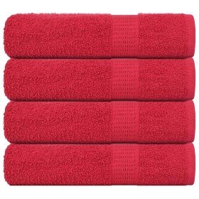 Toallas de ducha FROGN 4 uds rojo 70x140 cm 360 g/m² en Toallas | Comprar online en Foru.es