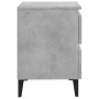 Mesitas de noche 2 uds contrachapada gris hormigón 40x35x50 cm de vidaXL, Mesitas de noche - Ref: Foro24-805878, Precio: 87,0...