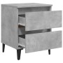 Mesitas de noche 2 uds contrachapada gris hormigón 40x35x50 cm de vidaXL, Mesitas de noche - Ref: Foro24-805878, Precio: 87,0...