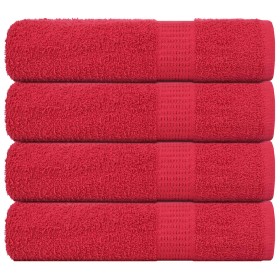Toallas de baño FROGN 4 uds rojo 100x150 cm 360 g/m² en Toallas | Comprar online en Foru.es