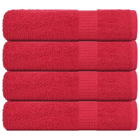 Toallas de baño FROGN 4 uds rojo 100x150 cm 360 g/m² en Toallas | Comprar online en Foru.es