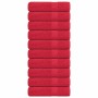 Toallas de baño FROGN 10 uds rojo 100x150 cm 360 g/m² en Toallas | Comprar online en Foru.es