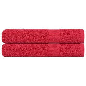 Toallas de sauna FROGN 2 uds rojo 80x200 cm 360 g/m² en Toallas | Comprar online en Foru.es