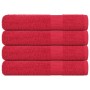 Toallas de sauna FROGN 4 uds rojo 80x200 cm 360 g/m² en Toallas | Comprar online en Foru.es