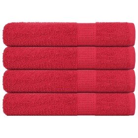 Toallas de sauna FROGN 4 uds rojo 80x200 cm 360 g/m² en Toallas | Comprar online en Foru.es