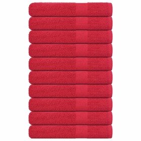 Toallas de sauna FROGN 10 uds rojo 80x200 cm 360 g/m² en Toallas | Comprar online en Foru.es