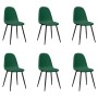 Sillas de comedor 6 unidades terciopelo verde oscuro en Sillas de comedor | Comprar online en Foru.es