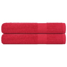 Toallas FROGN 2 uds rojo 100x200 cm 360 g/m² en Toallas | Comprar online en Foru.es