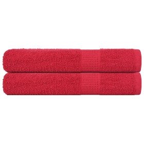 Toallas FROGN 2 uds rojo 100x200 cm 360 g/m² en Toallas | Comprar online en Foru.es