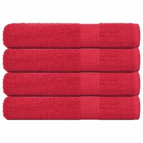 Toallas FROGN 4 uds rojo 100x200 cm 360 g/m² en Toallas | Comprar online en Foru.es