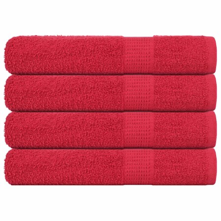 Toallas FROGN 4 uds rojo 100x200 cm 360 g/m² en Toallas | Comprar online en Foru.es