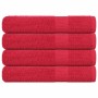Toallas FROGN 4 uds rojo 100x200 cm 360 g/m² en Toallas | Comprar online en Foru.es