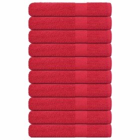 Toallas FROGN 10 uds rojo 100x200 cm 360 g/m² en Toallas | Comprar online en Foru.es