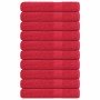 Toallas FROGN 10 uds rojo 100x200 cm 360 g/m² en Toallas | Comprar online en Foru.es